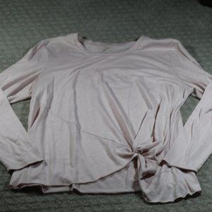 Vanilla Star Size XL Pale Pink Twist Long Sleeve Shirt